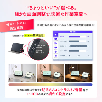 【仕事も遊びも快適に 簡単操作で高画質×大画面】ONPU ポータブルディスプレイ