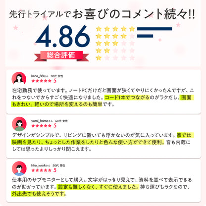 【仕事も遊びも快適に 簡単操作で高画質×大画面】ONPU ポータブルディスプレイ