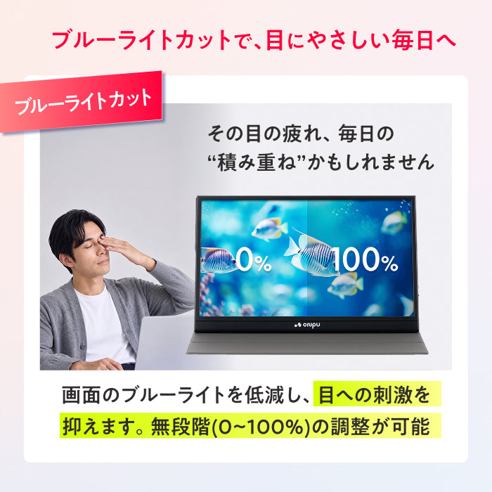 【仕事も遊びも快適に 簡単操作で高画質×大画面】ONPU ポータブルディスプレイ