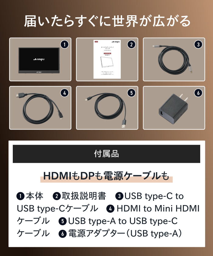 【縦も横も快適 軽量530gの日本企業】ポータブルディスプレイ14