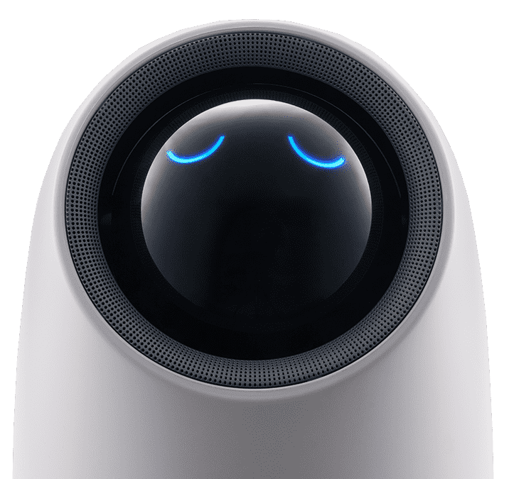 onpuのにこタッチ空気清浄機の空気が汚れている時のAIの顔