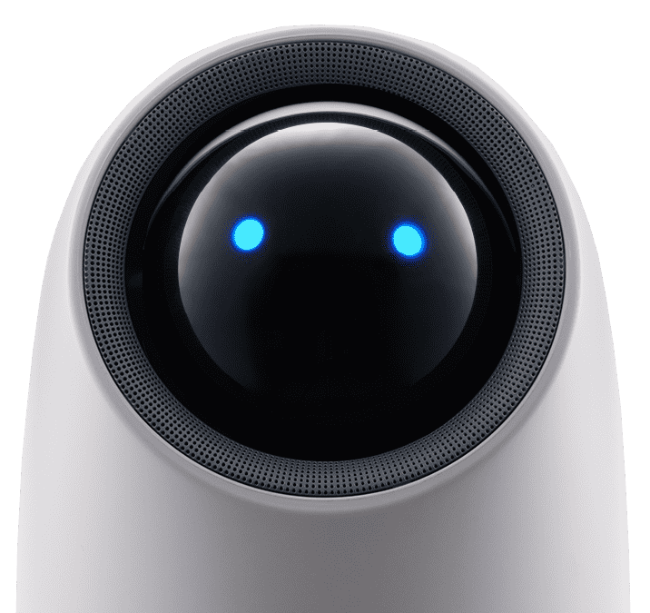 onpuのにこタッチ空気清浄機の空気がやや汚れている時のAIの顔