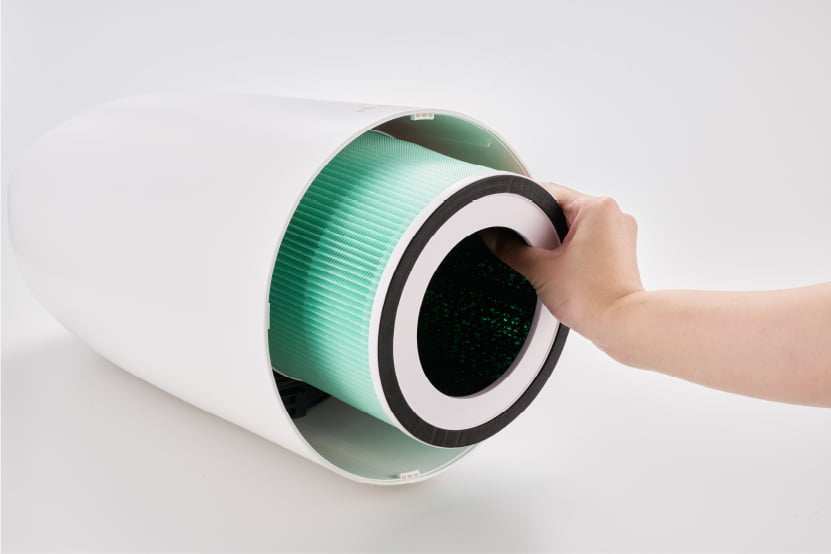 onpuのにこタッチ空気清浄機のフィルター交換方法ーその2