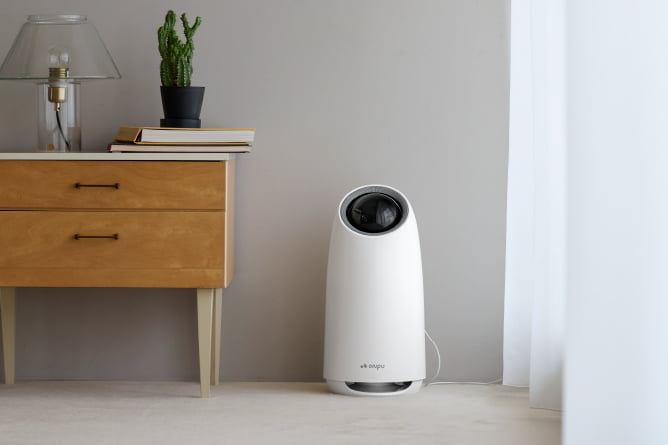 onpuの空気清浄機にこタッチの室内設置ビジュアル